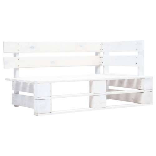 Kutna vrtna sofa od paleta od bijelo impregnirane borovine - Sivo-smeđa 1 kutna sofa Bijela Cijena