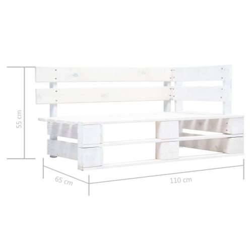 Kutna vrtna sofa od paleta od bijelo impregnirane borovine - Sivo-smeđa 1 kutna sofa Bijela Cijena