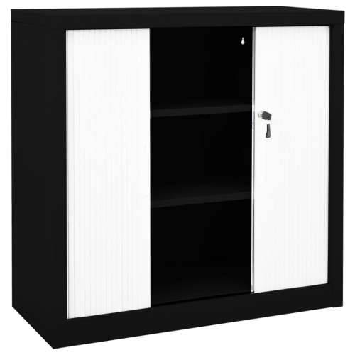 Ormarić s kliznim vratima crni 90 x 40 x 90 cm čelični Cijena