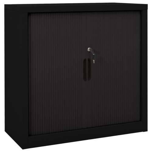 Ormarić s kliznim vratima crni 90 x 40 x 90 cm čelični - Crna 1 Cijena