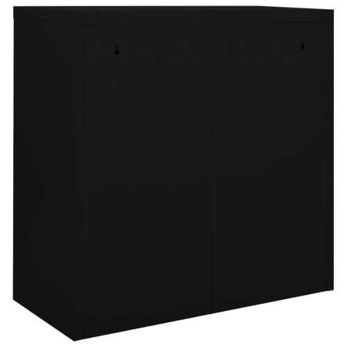 Ormarić s kliznim vratima crni 90 x 40 x 90 cm čelični - Crna 1 Cijena