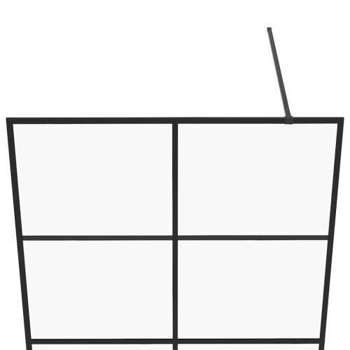 Pregrada za tuširanje s prozirnim staklom ESG 90 x 195 cm crna Cijena