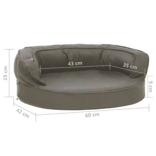 Ergonomski madrac za pse 60 x 42 cm tamnosivi izgled platna - Tamno siva 60 x 42 cm Cijena