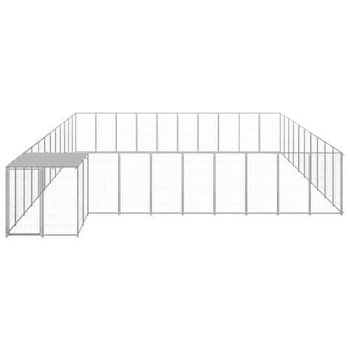 Kavez za pse srebrni 31,46 m² čelični Cijena