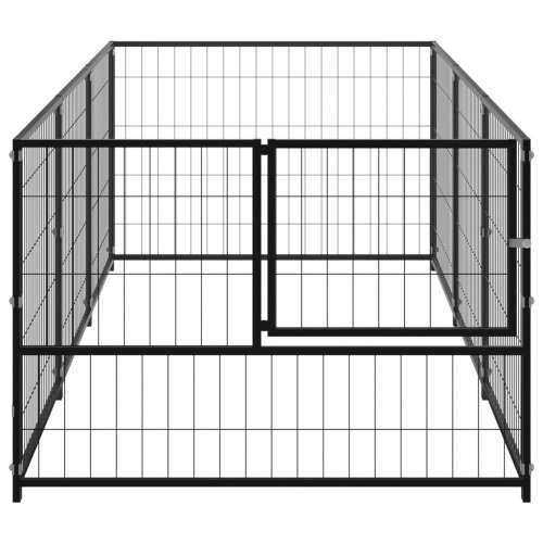 Kavez za pse crni 3 m² čelični Cijena