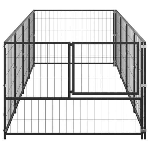 Kavez za pse crni 4 m² čelični Cijena