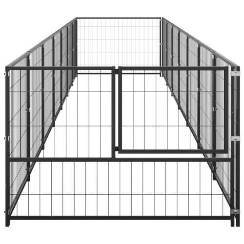 Kavez za pse crni 7 m² čelični Cijena
