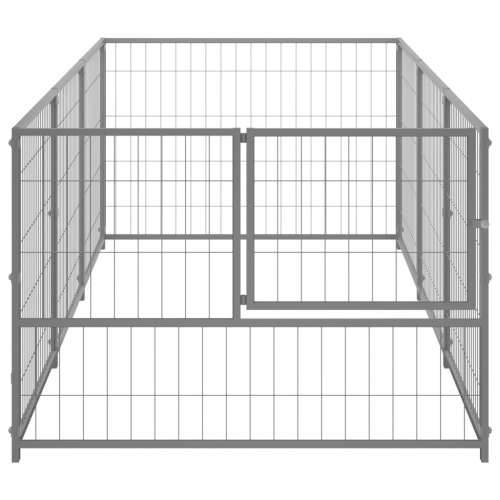 Kavez za pse srebrni 3 m² čelični Cijena