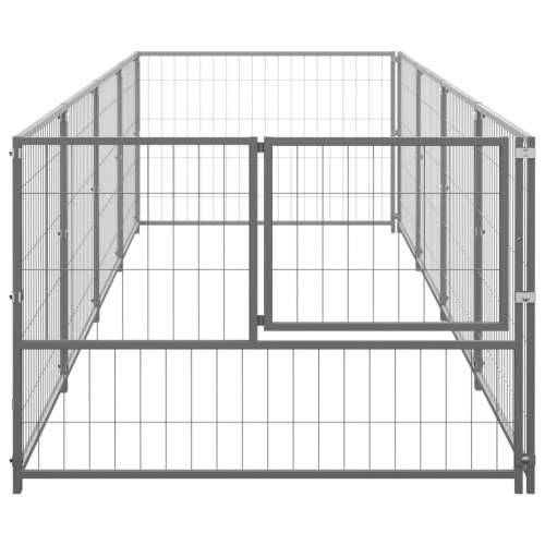Kavez za pse srebrni 4 m² čelični Cijena