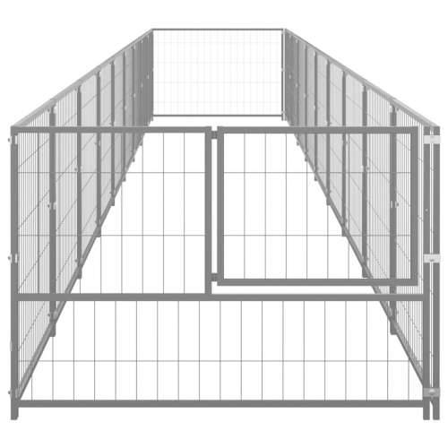 Kavez za pse srebrni 9 m² čelični Cijena
