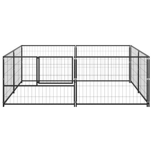 Kavez za pse crni 4 m² čelični Cijena