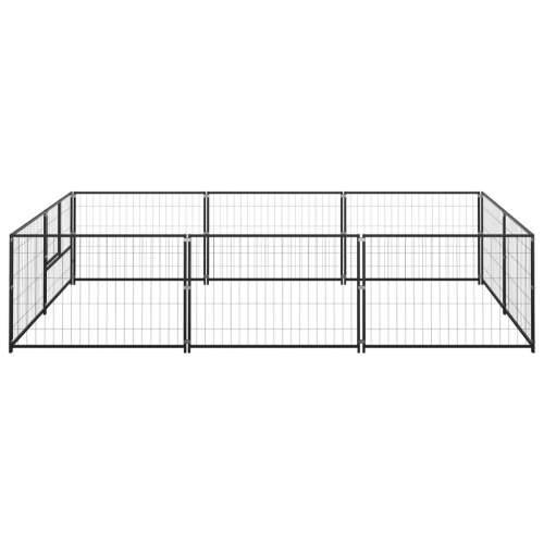 Kavez za pse crni 6 m² čelični Cijena