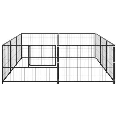 Kavez za pse crni 6 m² čelični Cijena