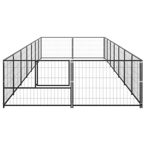Kavez za pse crni 14 m² čelični Cijena