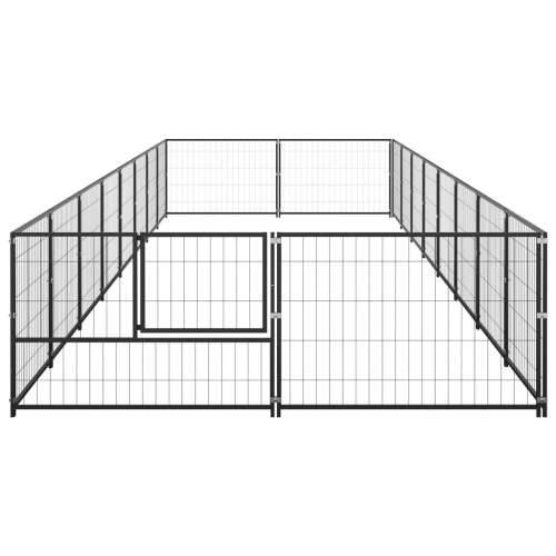 Kavez za pse crni 16 m² čelični Cijena