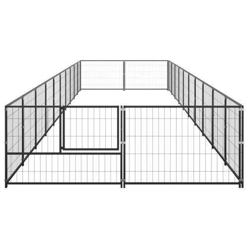 Kavez za pse crni 20 m² čelični Cijena