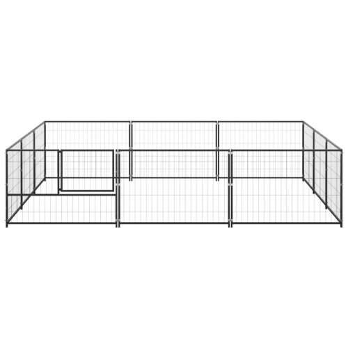 Kavez za pse crni 9 m² čelični Cijena
