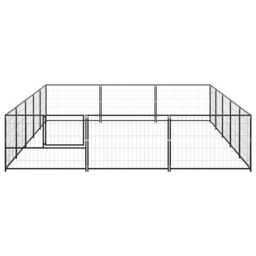 Kavez za pse crni 15 m² čelični Cijena
