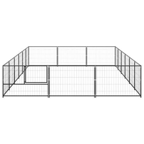 Kavez za pse crni 18 m² čelični Cijena