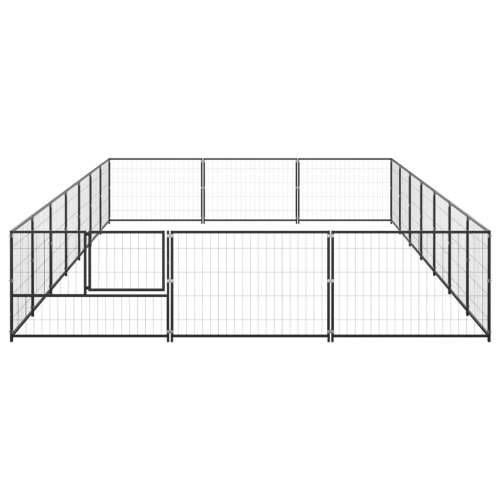 Kavez za pse crni 21 m² čelični Cijena