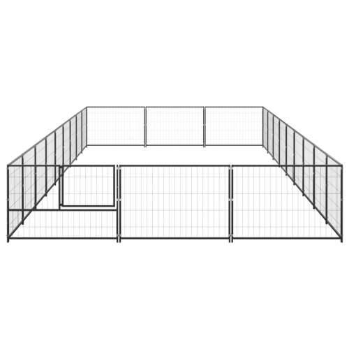 Kavez za pse crni 27 m² čelični Cijena