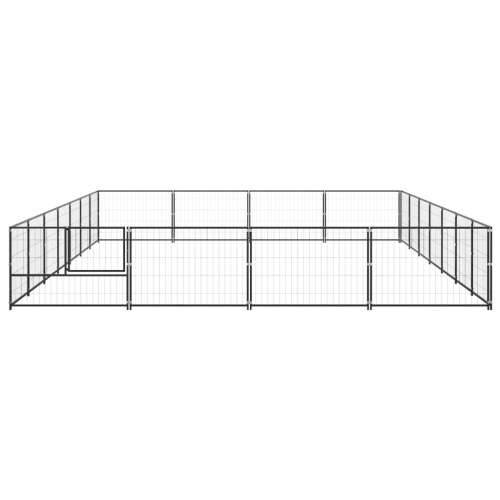 Kavez za pse crni 28 m² čelični Cijena