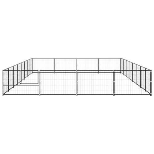 Kavez za pse crni 32 m² čelični Cijena