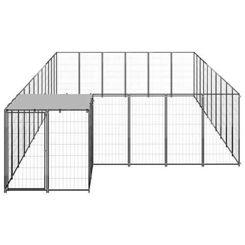 Kavez za pse crni 19,36 m² čelični Cijena