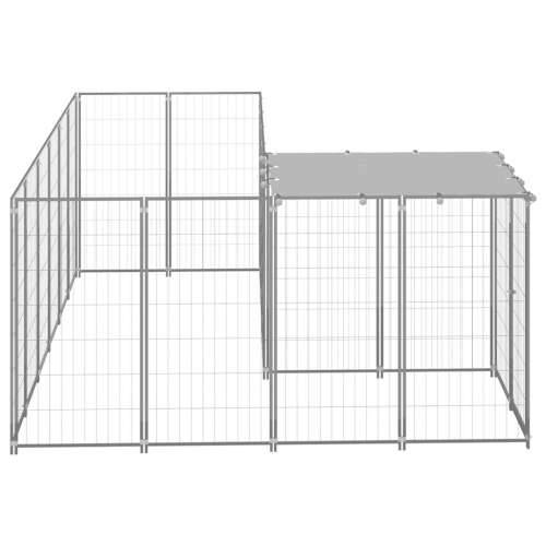 Kavez za pse srebrni 4,84 m² čelični Cijena