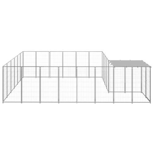 Kavez za pse srebrni 12,1 m² čelični Cijena