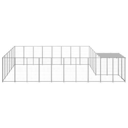 Kavez za pse srebrni 15,73 m² čelični Cijena