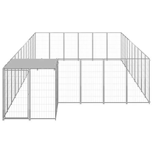 Kavez za pse srebrni 19,36 m² čelični Cijena