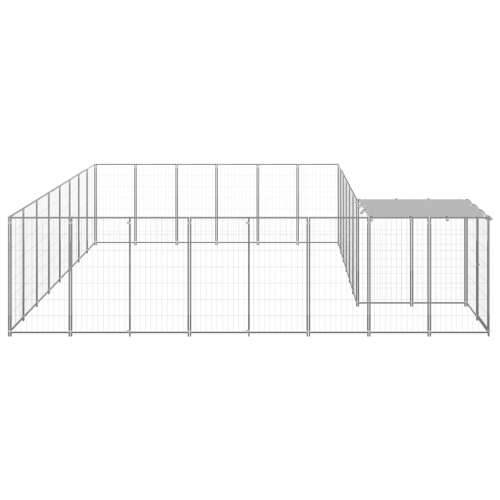 Kavez za pse srebrni 15,73 m² čelični Cijena