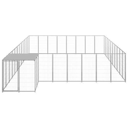 Kavez za pse srebrni 25,41 m² čelični Cijena