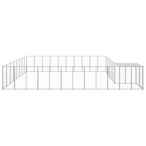 Kavez za pse srebrni 25,41 m² čelični Cijena