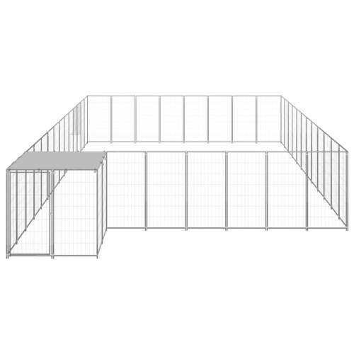 Kavez za pse srebrni 30,25 m² čelični Cijena