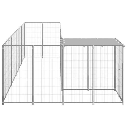 Kavez za pse srebrni 7,26 m² čelični Cijena