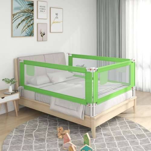 Sigurnosna ograda za dječji krevet zelena 140 x 25 cm tkanina