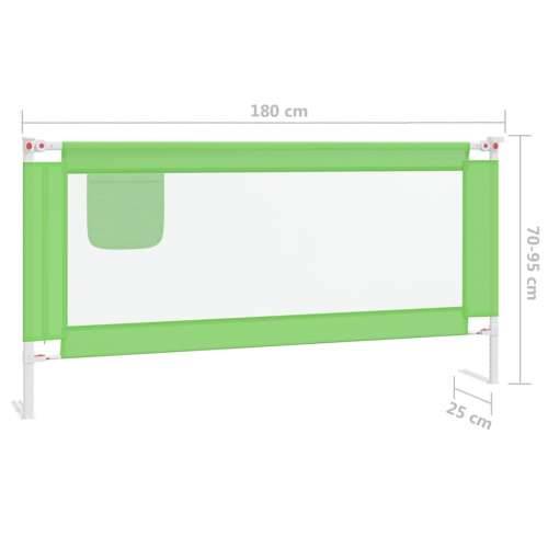 Sigurnosna ograda za dječji krevet zelena 180 x 25 cm tkanina Cijena
