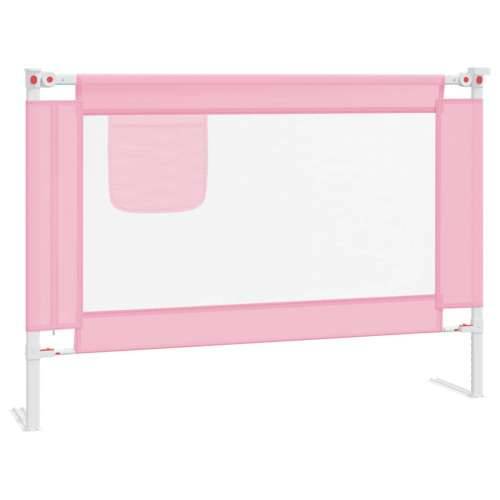 Sigurnosna ograda za dječji krevet ružičasta 90 x 25 cm tkanina Cijena