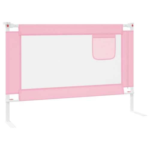 Sigurnosna ograda za dječji krevet ružičasta 100x25 cm tkanina Cijena