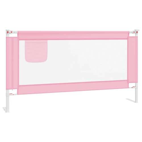 Sigurnosna ograda za dječji krevet ružičasta 160x25 cm tkanina Cijena