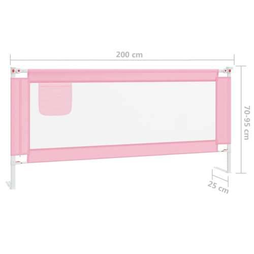 Sigurnosna ograda za dječji krevet ružičasta 200x25 cm tkanina Cijena