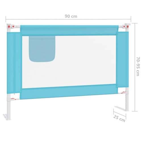 Sigurnosna ograda za dječji krevet plava 90 x 25 cm od tkanine Cijena