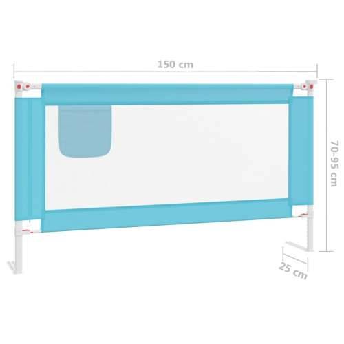 Sigurnosna ograda za dječji krevet plava 150 x 25 cm od tkanine Cijena
