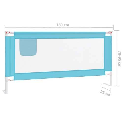 Sigurnosna ograda za dječji krevet plava 180 x 25 cm od tkanine Cijena