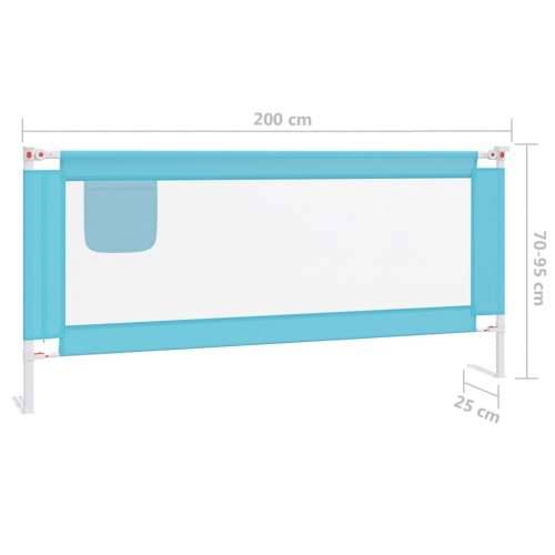 Sigurnosna ograda za dječji krevet plava 200 x 25 cm od tkanine Cijena