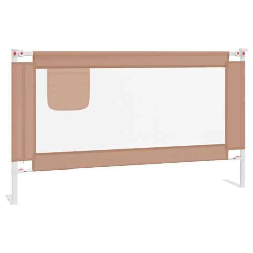 Sigurnosna ograda za dječji krevet smeđe-siva 140x25 cm tkanina Cijena