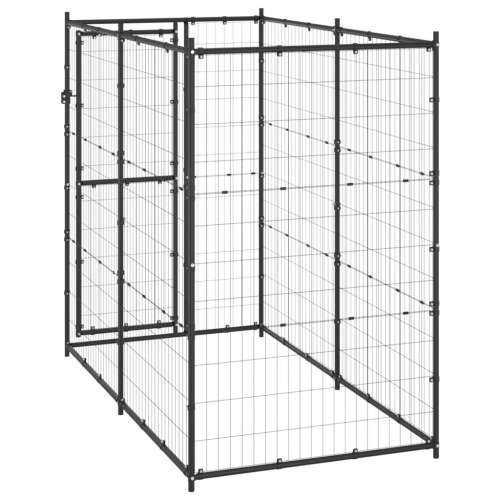 Vanjski kavez za pse čelični 110 x 220 x 180 cm Cijena