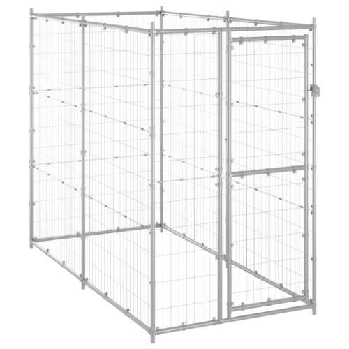 Vanjski kavez za pse od pocinčanog čelika 110 x 220 x 180 cm Cijena